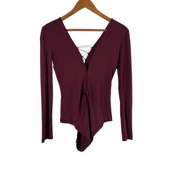 ALEXANDER WANG x REVOLVE Lace Up Long Sleeve Bodysuit - Picture 4 of 12